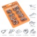 IQ Collection 8PCS Metal Wire Shape Puzzle Set Interlock Game for Children Adults 